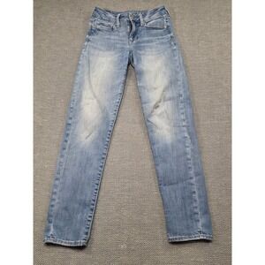 American Eagle Outfitters Womens Jeans Size 2 Regular Light Wash Stretch Denim